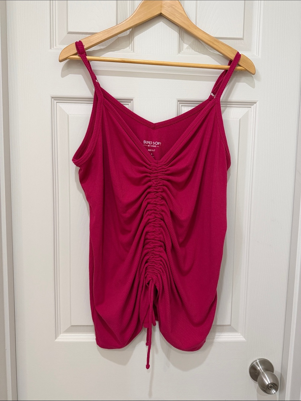 torrid Ruched Drawstring Camisole - Pink